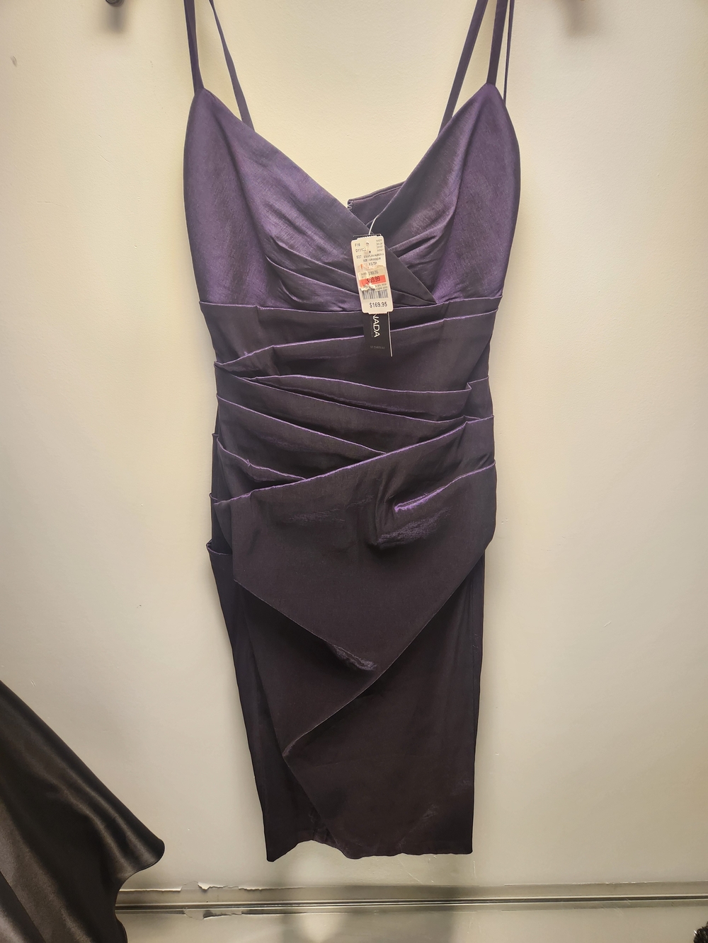 Deep Purple Satin Midi Dress